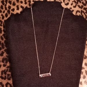 BANANA REPUBLIC SILVER PEACE NECKLACE